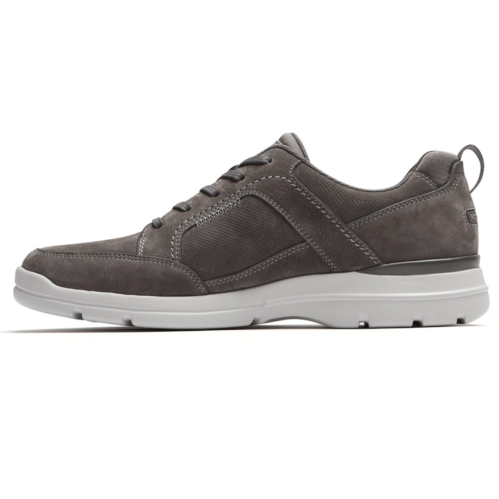 Zapatillas Rockport Hombre Mexico - City Edge Lace-Up Grises Oscuro - PTKAG7592